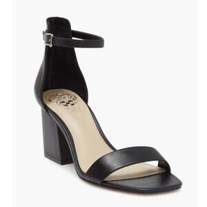 Vince Camuto Margry Block Heel Sandals Size 11 Black Adjustable Ankle Strap New